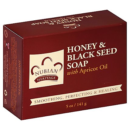 Nubian Heritage Soap Honey & Black Seed with Apricot Oil & Wild Honey - 5 Oz - Image 1