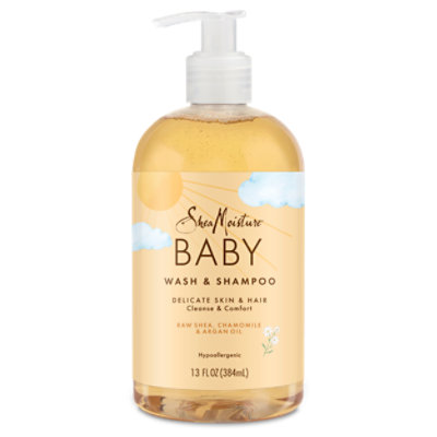 Shea Moisture Baby Wash & Shampoo Head-to-Toe Raw Shea Chamomile & Argan Oil - 13 Oz - Image 1