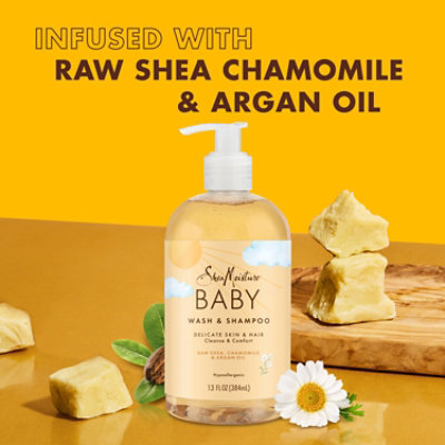 Shea Moisture Baby Wash & Shampoo Head-to-Toe Raw Shea Chamomile & Argan Oil - 13 Oz - Image 4