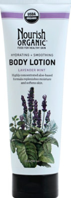 Nourish Organic Body Lotion Organic Hydrating & Smoothing Lavender Mint - 8 Oz - Image 2