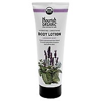 Nourish Organic Body Lotion Organic Hydrating & Smoothing Lavender Mint - 8 Oz - Image 1