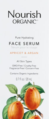 Nourish Organic Argan Face Serum Pure Hydrating Apricot + Rosehip - 0.7 Oz - Image 2