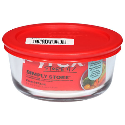 Pyrex Simply Store Glass Storage 2 Cup Round - Each - Image 2