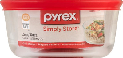 Pyrex Simply Store Glass Storage 2 Cup Round - Each - Image 1
