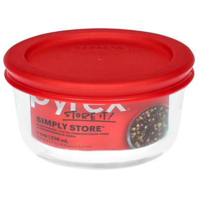 Pyrex Simply Store Glass Storage 1 Cup Round - Each - Image 2