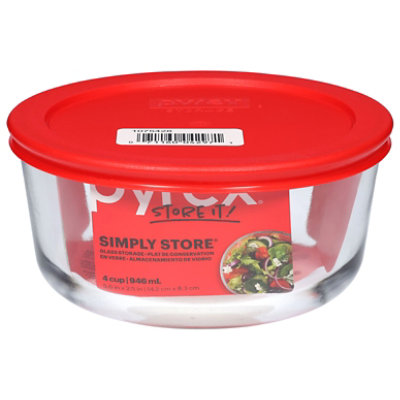 Pyrex Simply Store Glass Storage 4 Cup Round - Each - Image 3