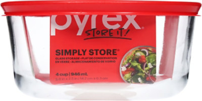 Pyrex Simply Store Glass Storage 4 Cup Round - Each - Image 3