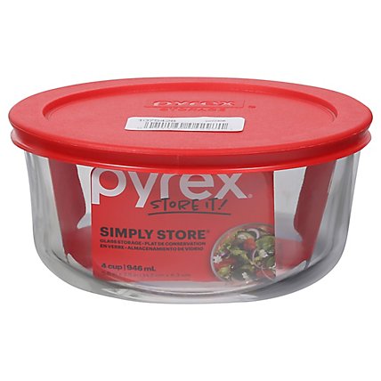 Pyrex Simply Store Glass Storage 4 Cup Round - Each - Image 2