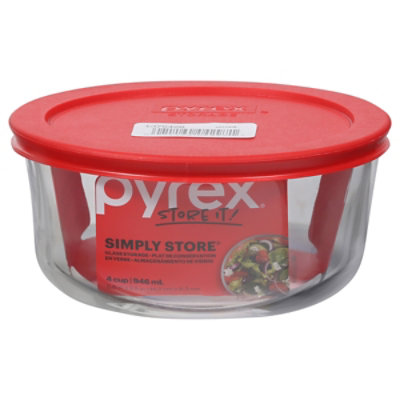 Pyrex Simply Store Glass Storage 4 Cup Round - Each