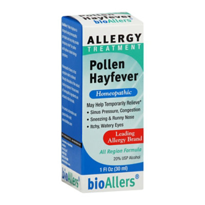 bioAllers Allergy Treatment Pollen Hayfever - 1 Oz - Image 1