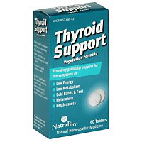 NatraBio Thyroid Support Vegetarian Formula - 60 Count - Image 1