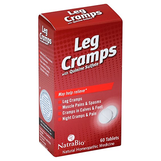 NatraBio Leg Cramps with Quinine Sulfate Tablets - 60 Count