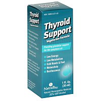 NatraBio Thyroid Support Vegetarian Formula - 1 Oz - Image 1