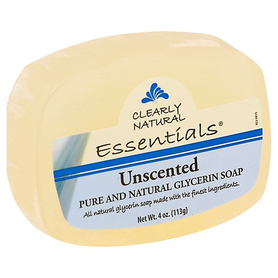 Clearly Natural Essentials Glycerine Soap Pure And Natural Unscented - 4 Oz