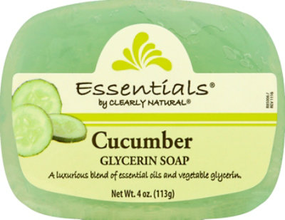 Clearly Natural Essentials Glycerine Soap Pure And Natural Cucumber - 4 Oz - Image 2