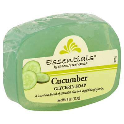 Clearly Natural Essentials Glycerine Soap Pure And Natural Cucumber - 4 Oz - Image 1