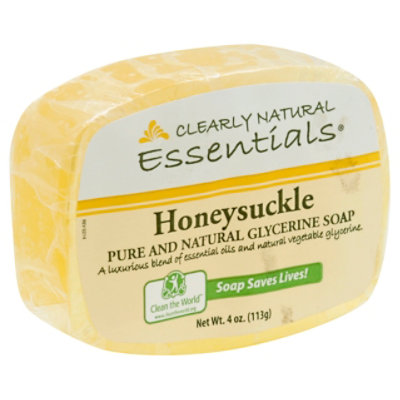 Clearly Natural Essentials Glycerine Soap Pure And Natural Honeysuckle - 4 Oz - Image 1