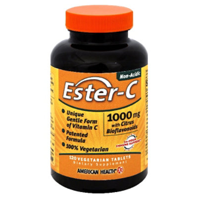 American Health Ester C 1000mg Citrus Bioflavonoids Tablets - 120 Count - Image 1