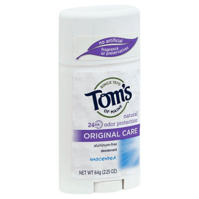 Toms of Maine Deodorant Original Care Unscented - 2.25 Oz