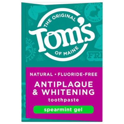 Toms Of Maine Toothpaste Antiplaque & Whitening Spearmint Gel - 4.7 Oz - Image 4