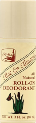Alvera All Natural Aloe & Almonds Roll On Deodorant - 3.0 Oz - Image 2