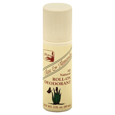 Alvera All Natural Aloe & Almonds Roll On Deodorant - 3.0 Oz