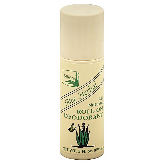 Alvera All Natural Aloe Herbal Roll On Deodorant - 3.0 Oz