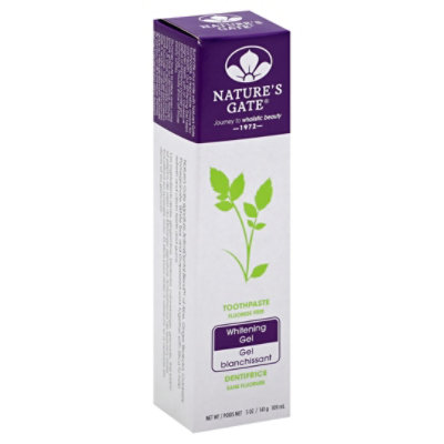 Natures Gate Toothpaste Gel Whitening - 5 Oz - Image 1
