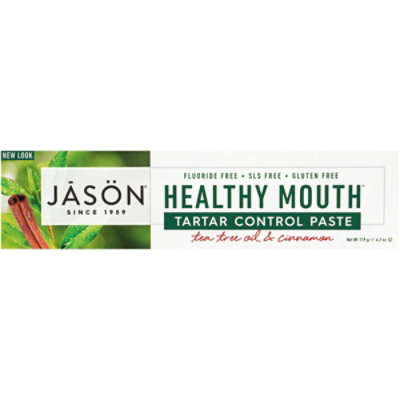 Jason Toothpaste Healthy Mouth Antiplaque & Tartar Control Tea Tree Oil & Cinnamon - 4.2 Oz - Image 4