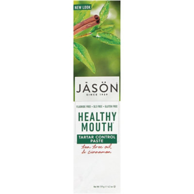 Jason Toothpaste Healthy Mouth Antiplaque & Tartar Control Tea Tree Oil & Cinnamon - 4.2 Oz - Image 2
