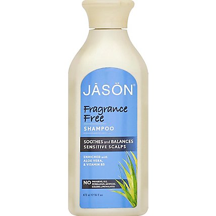 Jason Shampoo Pure Natural Daily Fragrance Free - 16 Oz - Image 1