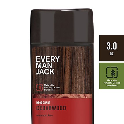 Every Man Jack Body Deodorant Cedarwood - 3 Oz - Image 2
