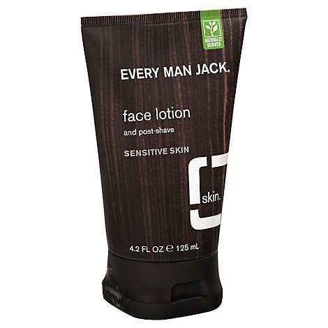 Every Man Jack Face Lotion and Post-Shave Fragrance Free - 4.2 Oz