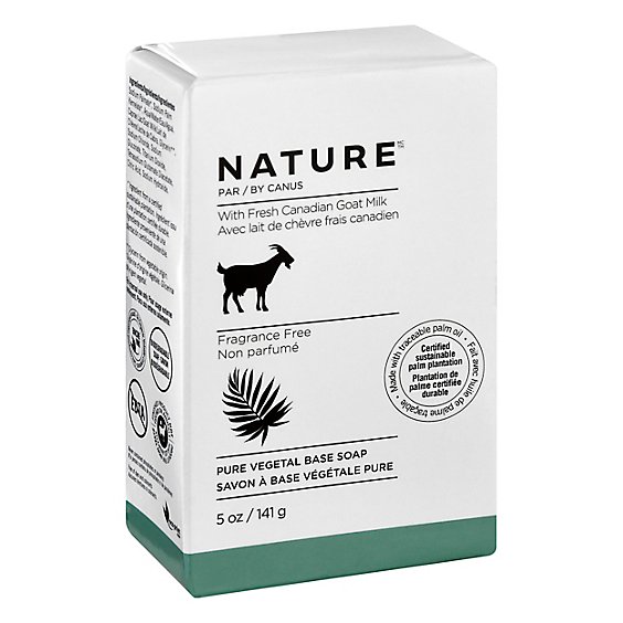 Nature Soap Pure Vegetable With Fresh Goats Milk Fragrance Free - 5 Oz
