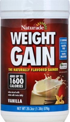 Naturade Weight Gain Nutrition Drink Mix Instant Vanilla - 16.93 Oz - Image 2