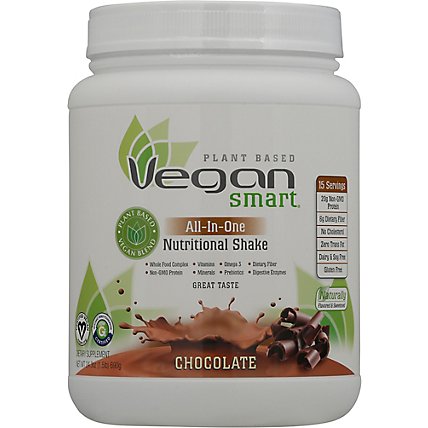 Naturade Vegan Smart Nutritional Shake All-In-One Chocolate - 24.34 Oz - Image 2