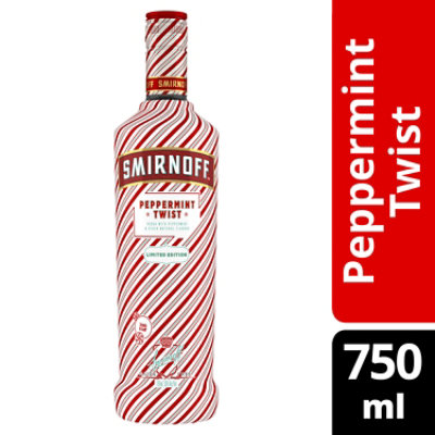Smirnoff Vodka Infused With Natural Flavors Peppermint Twist Bottle - 750 Ml