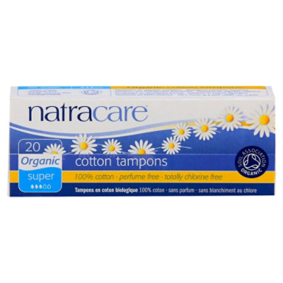 Natracare Organic All Cotton Tampons Super - 20 Count - Image 3