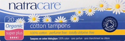 Natracare Organic All Cotton Tampons Super Plus - 20 Count - Image 2