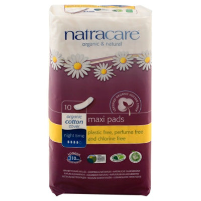 Natracare Natural Pads Extra Long Night Time - 10 Count - Image 3