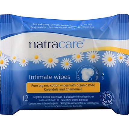 Natracare Intimate Wipes Organic Cotton - 12 ea - Image 2