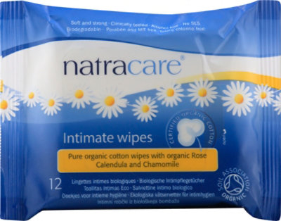 Natracare Intimate Wipes Organic Cotton - 12 ea - Image 2