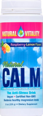Natural Vitality Natural Calm Anti-Stress Drink Raspberry-Lemon Flavor - 8 Oz