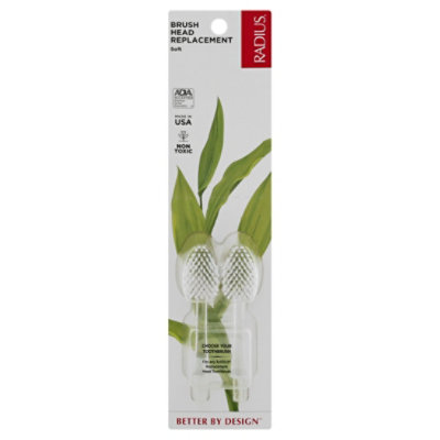 Radius Toothbrush Replacement Heads Soft Each Safeway