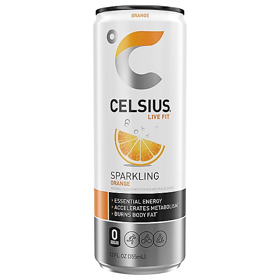Celsius Calorie Reducing Drink Orange - 12 Oz