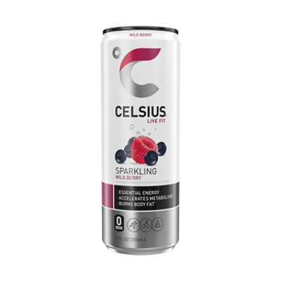 Celsius Calorie Reducing Drink Sparkling Wild Berry - 12 Oz - Image 1