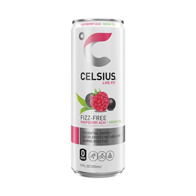 Celsius Calorie Reducing Drink Raspberry Acai Green Tea - 12 Oz - Image 1