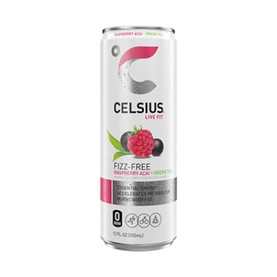 Celsius Calorie Reducing Drink Raspberry Acai Green Tea - 12 Oz - Image 5