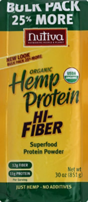 Nutiva Hemp Protein Hi-Fiber Bulk Pack - 30 Oz - Image 2