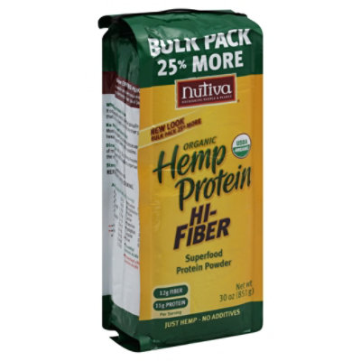 Nutiva Hemp Protein Hi-Fiber Bulk Pack - 30 Oz